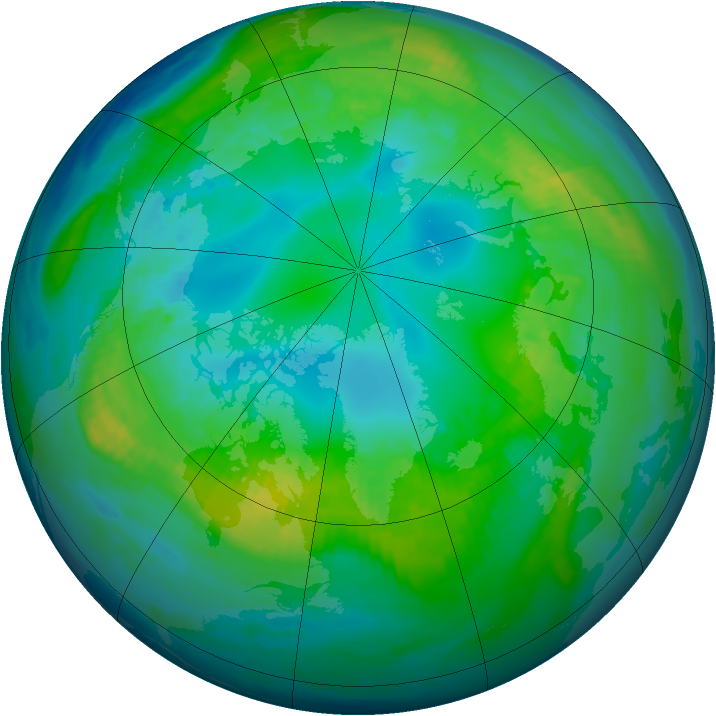 Arctic ozone map for 31 October 1984